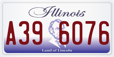 IL license plate A396076