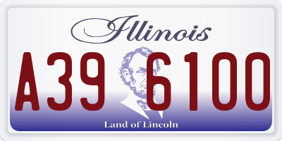 IL license plate A396100