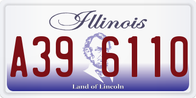 IL license plate A396110