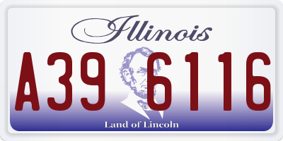IL license plate A396116