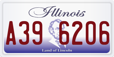 IL license plate A396206