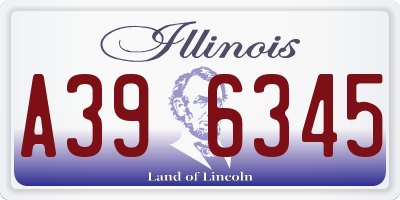 IL license plate A396345