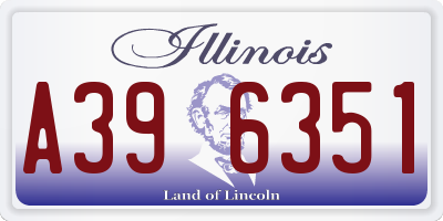 IL license plate A396351