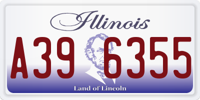 IL license plate A396355
