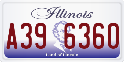 IL license plate A396360