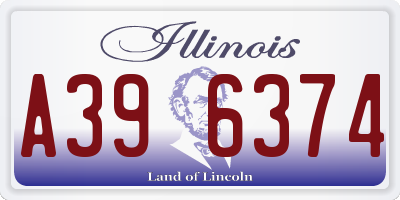 IL license plate A396374