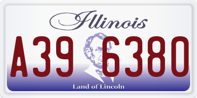 IL license plate A396380