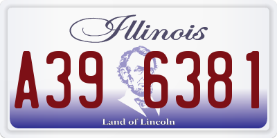 IL license plate A396381