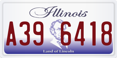 IL license plate A396418