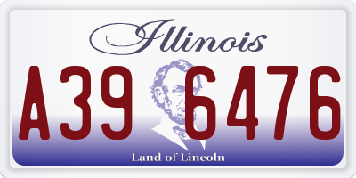 IL license plate A396476