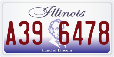 IL license plate A396478