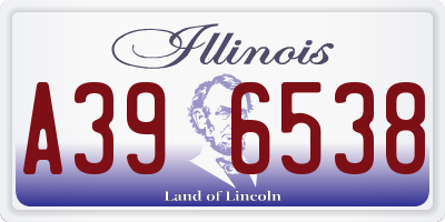 IL license plate A396538