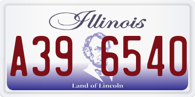 IL license plate A396540
