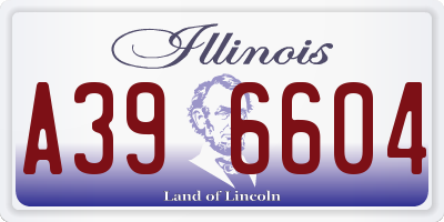 IL license plate A396604