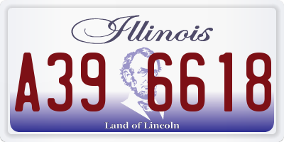IL license plate A396618