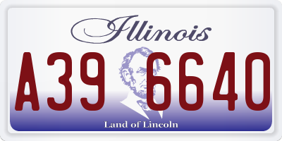 IL license plate A396640