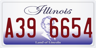 IL license plate A396654