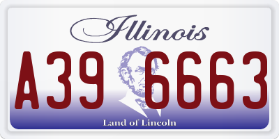 IL license plate A396663