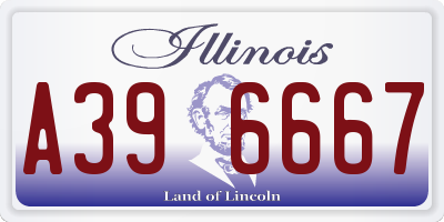 IL license plate A396667