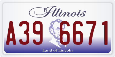 IL license plate A396671