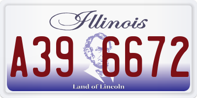 IL license plate A396672