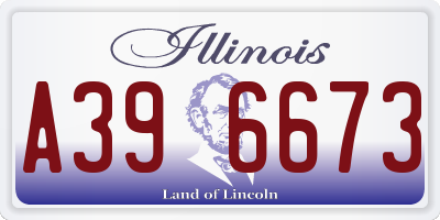 IL license plate A396673