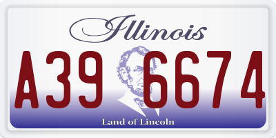 IL license plate A396674