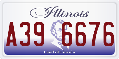 IL license plate A396676