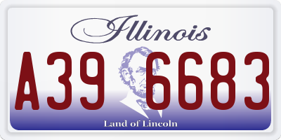 IL license plate A396683