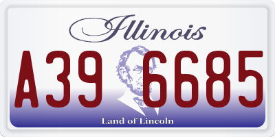 IL license plate A396685