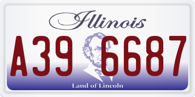IL license plate A396687