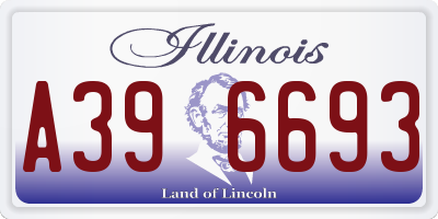 IL license plate A396693