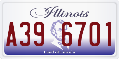 IL license plate A396701