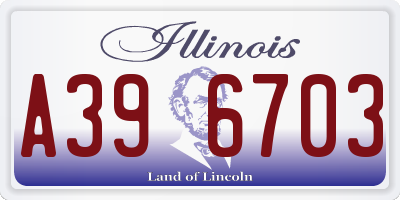 IL license plate A396703