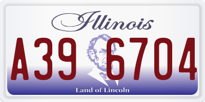IL license plate A396704