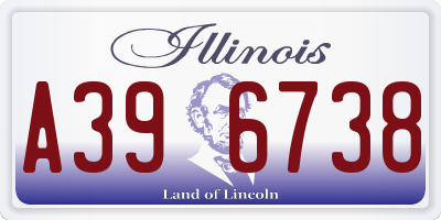 IL license plate A396738