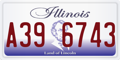 IL license plate A396743