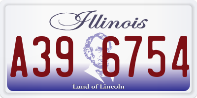 IL license plate A396754