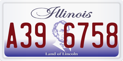 IL license plate A396758