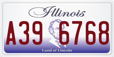IL license plate A396768