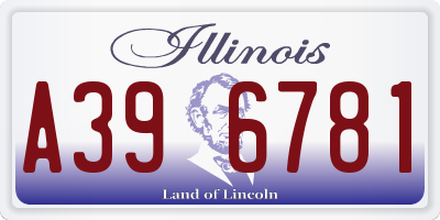 IL license plate A396781