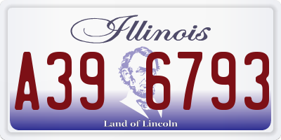IL license plate A396793