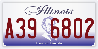 IL license plate A396802