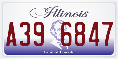 IL license plate A396847
