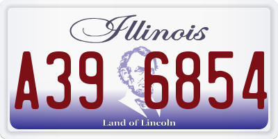 IL license plate A396854
