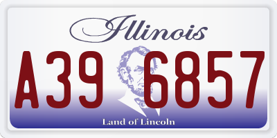 IL license plate A396857