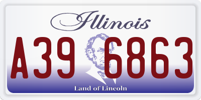 IL license plate A396863