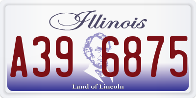 IL license plate A396875