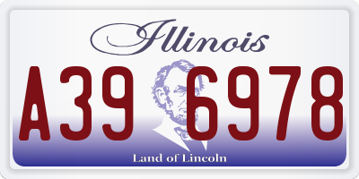 IL license plate A396978