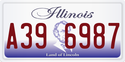 IL license plate A396987